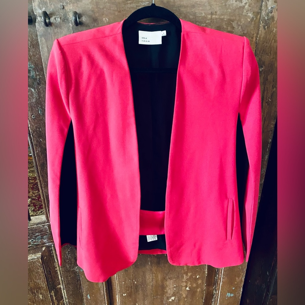 Hot pink cape blazer